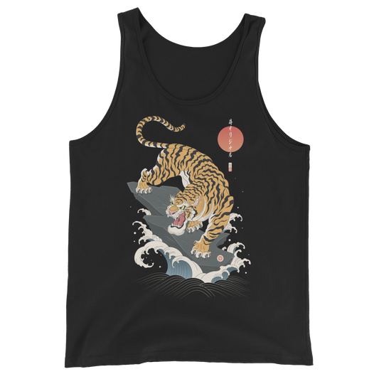 Tiger Japanese Ukiyo-e Unisex Tank Top