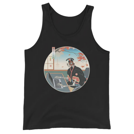 Skeleton Programmer Coding Ukiyo-e Unisex Tank Top