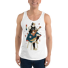 Samurai Play Mandolin Music Ukiyo-e Unisex Tank Top