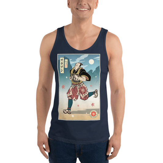 Samurai Marathon Running Ukiyo-e Unisex Tank Top