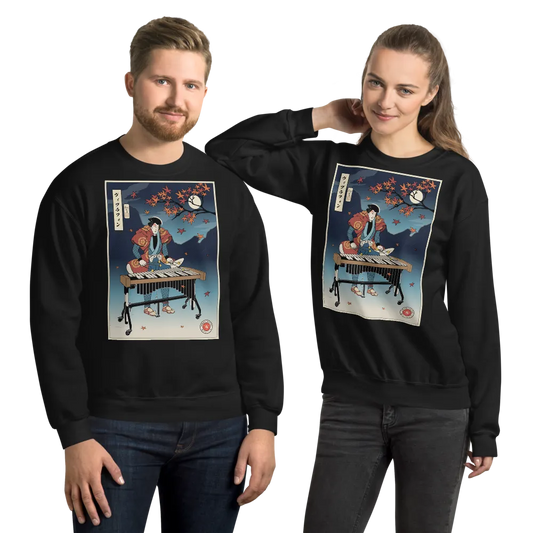 Samurai Vibraphonist Player Music Ukiyo-e Unisex Sweatshirt