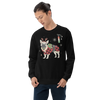 French Bulldog Funny Christmas Japanese Ukiyo-e Unisex Sweatshirt - Black / S