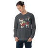 French Bulldog Funny Christmas Japanese Ukiyo-e Unisex Sweatshirt - Dark Heather / S