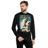 Samurai & Cockatoo Parrot Funny Japanese Ukiyo-e Unisex Fleece Pullover - Samurai Original