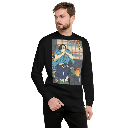 Samurai Glassblowing Ukiyo-e Unisex Fleece Pullover - Samurai Original