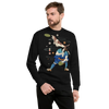 Disc Dog Samurai Japanese Ukiyo-e Unisex Premium Sweatshirt - Black / S