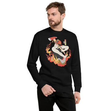 Samurai Firefighter Fireman Ukiyo-e Unisex Premium Sweatshirt