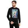 Samurai Play Shakuhachi Bamboo Flute Ukiyo-e Unisex Premium Sweatshirt