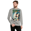 Samurai & Cockatoo Parrot Funny Japanese Ukiyo-e Unisex Fleece Pullover - Samurai Original