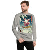 Santa Claus Merry Christmas 2 Ukiyo-e Unisex Fleece Pullover - Samurai Original