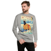 Dog Doberman Pinscher Japanese Ukiyo-e Unisex Premium Sweatshirt - Carbon Grey / S