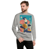 Samurai Bitcoin Mining Ukiyo-e Unisex Premium Sweatshirt - Carbon Grey / S