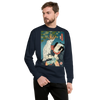 Samurai & Cockatoo Parrot Funny Japanese Ukiyo-e Unisex Fleece Pullover - Samurai Original