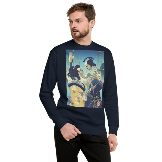 Skeleton Samurai & Geisha Gift For Valentine Unisex Premium Sweatshirt