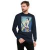 Samurai Play Shakuhachi Bamboo Flute Ukiyo-e Unisex Premium Sweatshirt