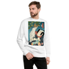 Samurai & Cockatoo Parrot Funny Japanese Ukiyo-e Unisex Fleece Pullover - Samurai Original