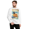 Dog Doberman Pinscher Japanese Ukiyo-e Unisex Premium Sweatshirt - White / S