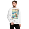 Dog Akita Funny Japanese Ukiyo-e Unisex Premium Sweatshirt - White / S