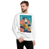 Samurai Bitcoin Mining Ukiyo-e Unisex Premium Sweatshirt - White / S