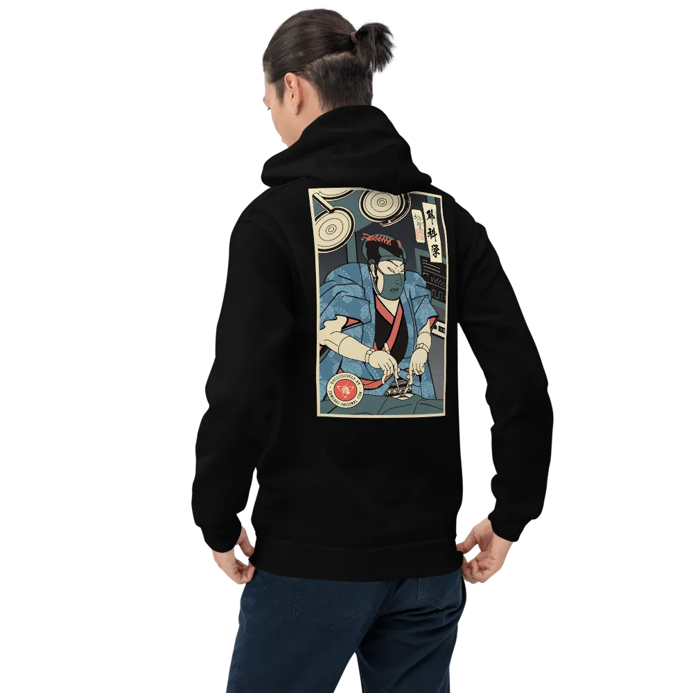 Samurai Surgeon Doctor Ukiyo-e Unisex Hoodie - Black / S