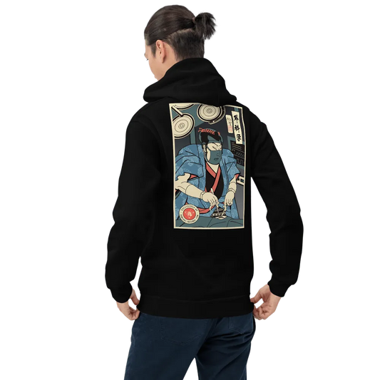 Samurai Surgeon Doctor Ukiyo-e Unisex Hoodie - Black / S