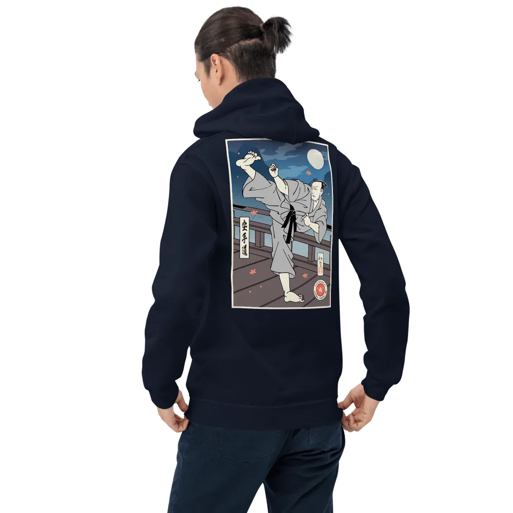 Samurai Karate Martial Ukiyo-e Unisex Hoodie - Samurai Original