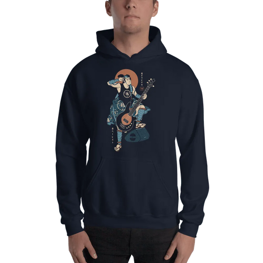 Samurai Bassist Player 6 Music Ukiyo-e Unisex Hoodie - Samurai Original