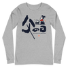 Dad My First Love Forever Hero Japanese Kanji Calligraphy Unisex Long Sleeve Tee - Athletic Heather / S