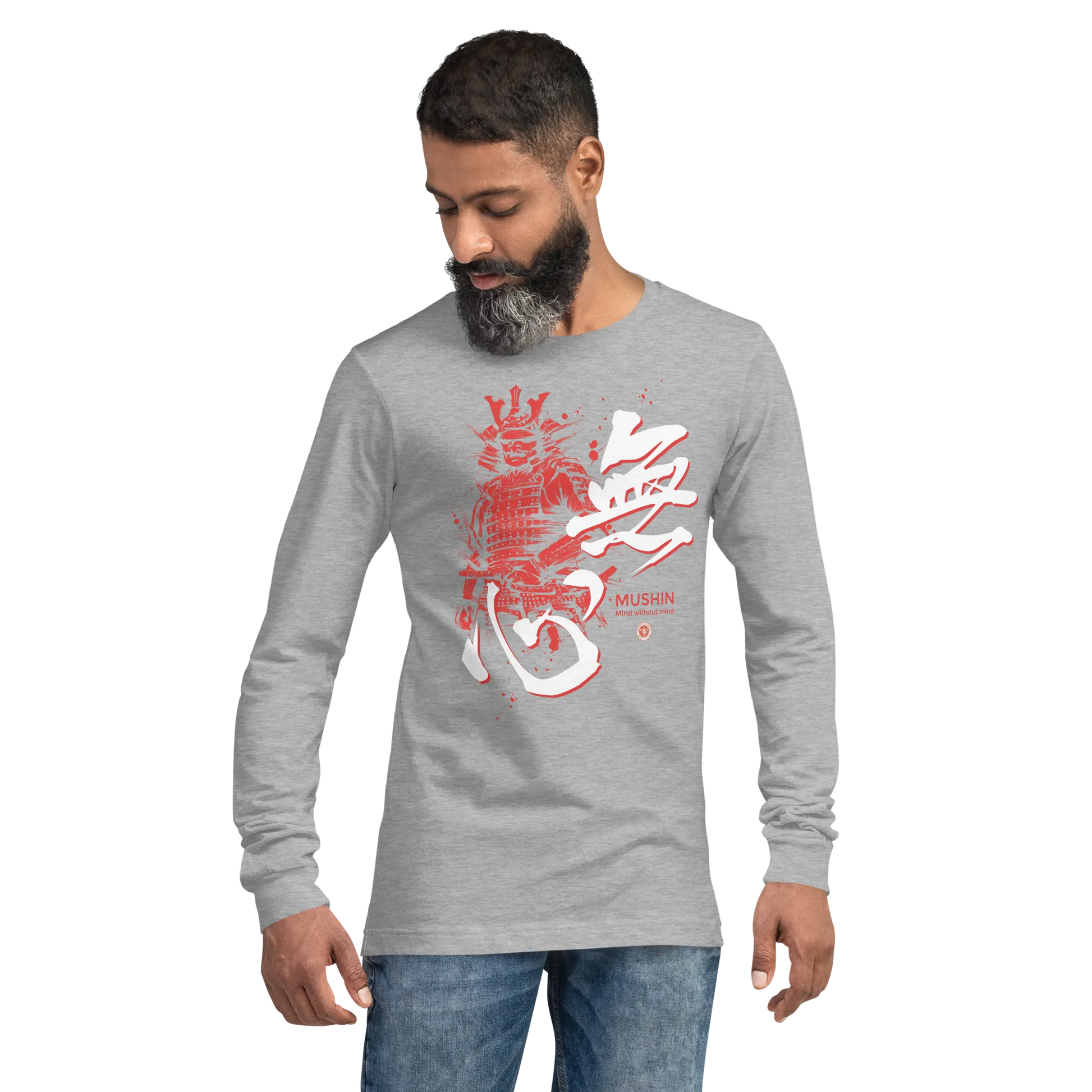 Mushin Japanese Kanji Calligraphy Unisex Long Sleeve Tee - Samurai Original