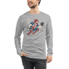 Samurai Baseball Player 4 Sport Ukiyo-e Unisex Long Sleeve Tee - Samurai Original