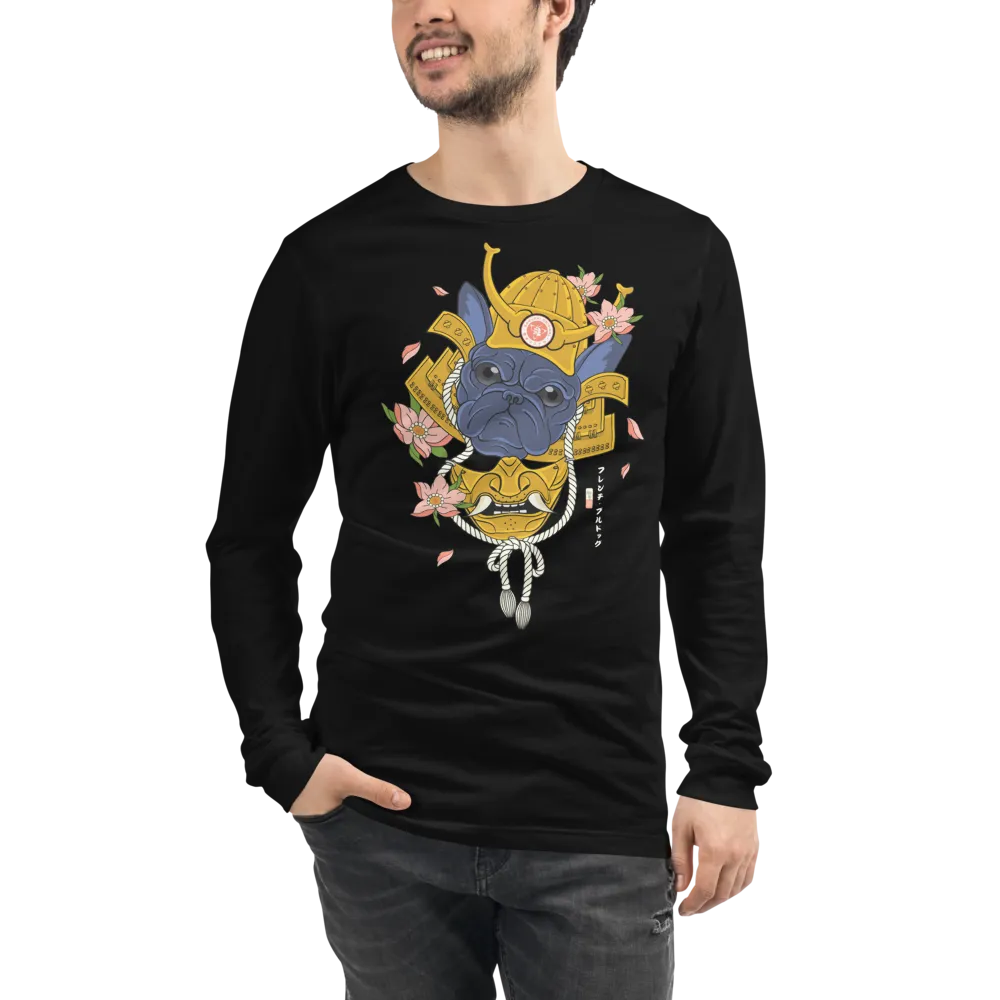 Samurai French Bulldog Unisex Long Sleeve Tee - Samurai Original