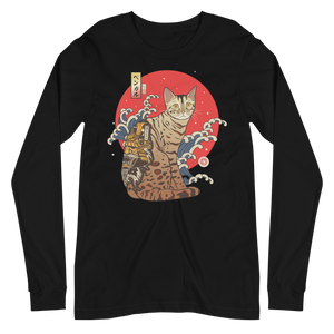 Bengal Cat Japanese Ukiyo-e Unisex Long Sleeve Tee -