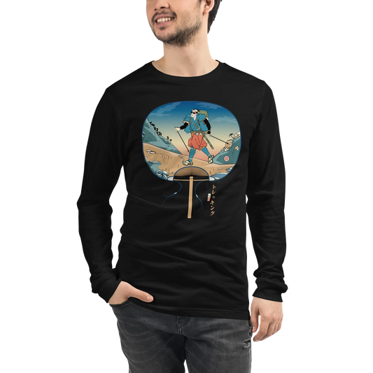 Samurai Trekking Ukiyo-e Unisex Long Sleeve Tee