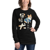 Welsh Corgi Dog Ukiyo- e Unisex Long Sleeve Tee