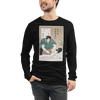 Chiropractor Japanese Ukiyo-e Unisex Long Sleeve Tee - Black / S