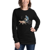 Samurai Cycling With DogLabrador Retriever Unisex Long Sleeve Tee - Samurai Original