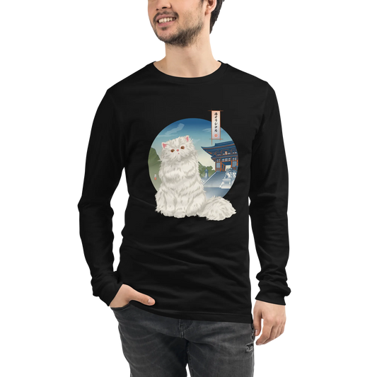 Cat Persian Longhair Japanese Unisex Long Sleeve Tee -