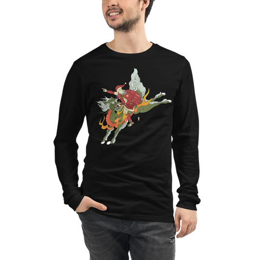 Santa Riding Kirin Unisex Long Sleeve Tee