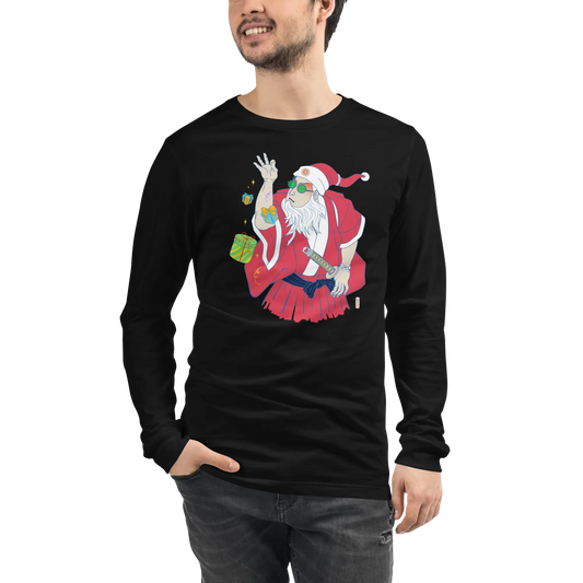 Samurai Salt Bae Gift Box Ukiyo-e Unisex Long Sleeve Tee