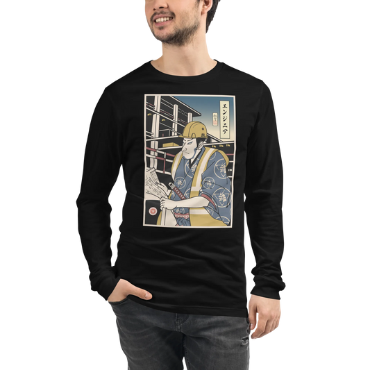 Samurai Construction Engineer Ukiyo-e Unisex Long Sleeve Tee - Samurai Original