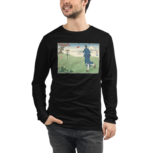 Samurai Disc Golf Ukiyo-e Unisex Long Sleeve Tee - Samurai Original