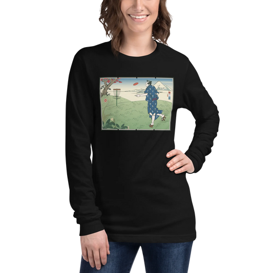 Samurai Disc Golf Ukiyo-e Unisex Long Sleeve Tee - Samurai Original