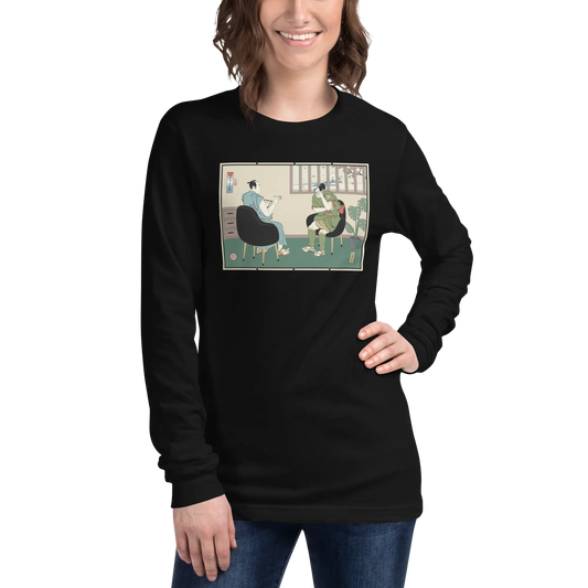 Samurai Psychologist Ukiyo-e Unisex Long Sleeve Tee - Samurai Original