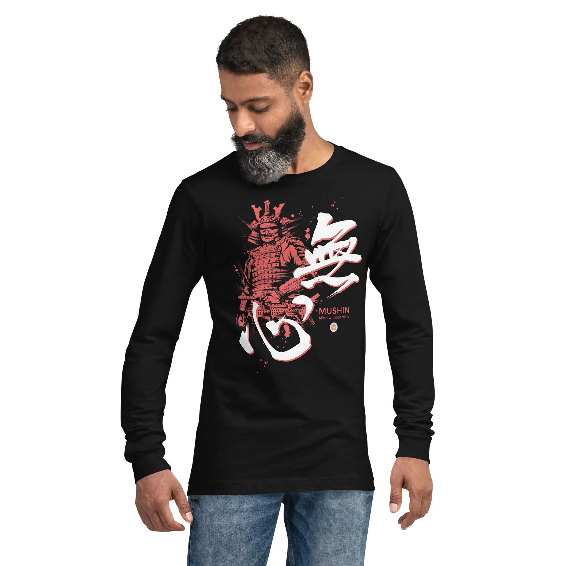 Mushin Japanese Kanji Calligraphy Unisex Long Sleeve Tee - Samurai Original