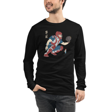 Samurai Baseball Player 4 Sport Ukiyo-e Unisex Long Sleeve Tee - Samurai Original