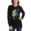 Frog Guitar Bass Funny Japanese Ukiyo-e Unisex Long Sleeve Tee -