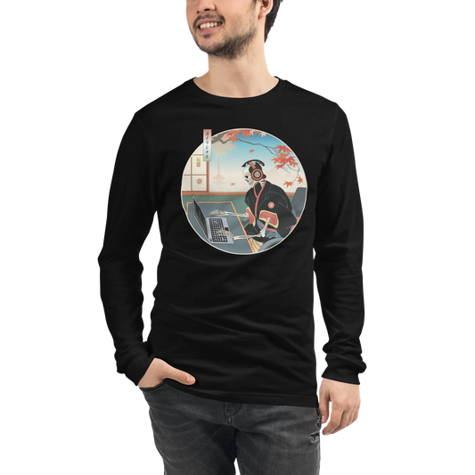 Skeleton Programmer Coding Ukiyo-e Unisex Long Sleeve Tee