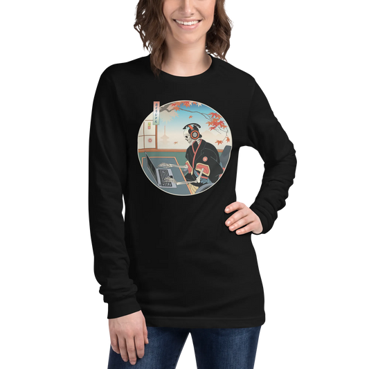 Skeleton Programmer Coding Ukiyo-e Unisex Long Sleeve Tee