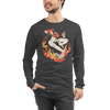 Samurai Firefighter Fireman Ukiyo-e Unisex Long Sleeve Tee - Samurai Original