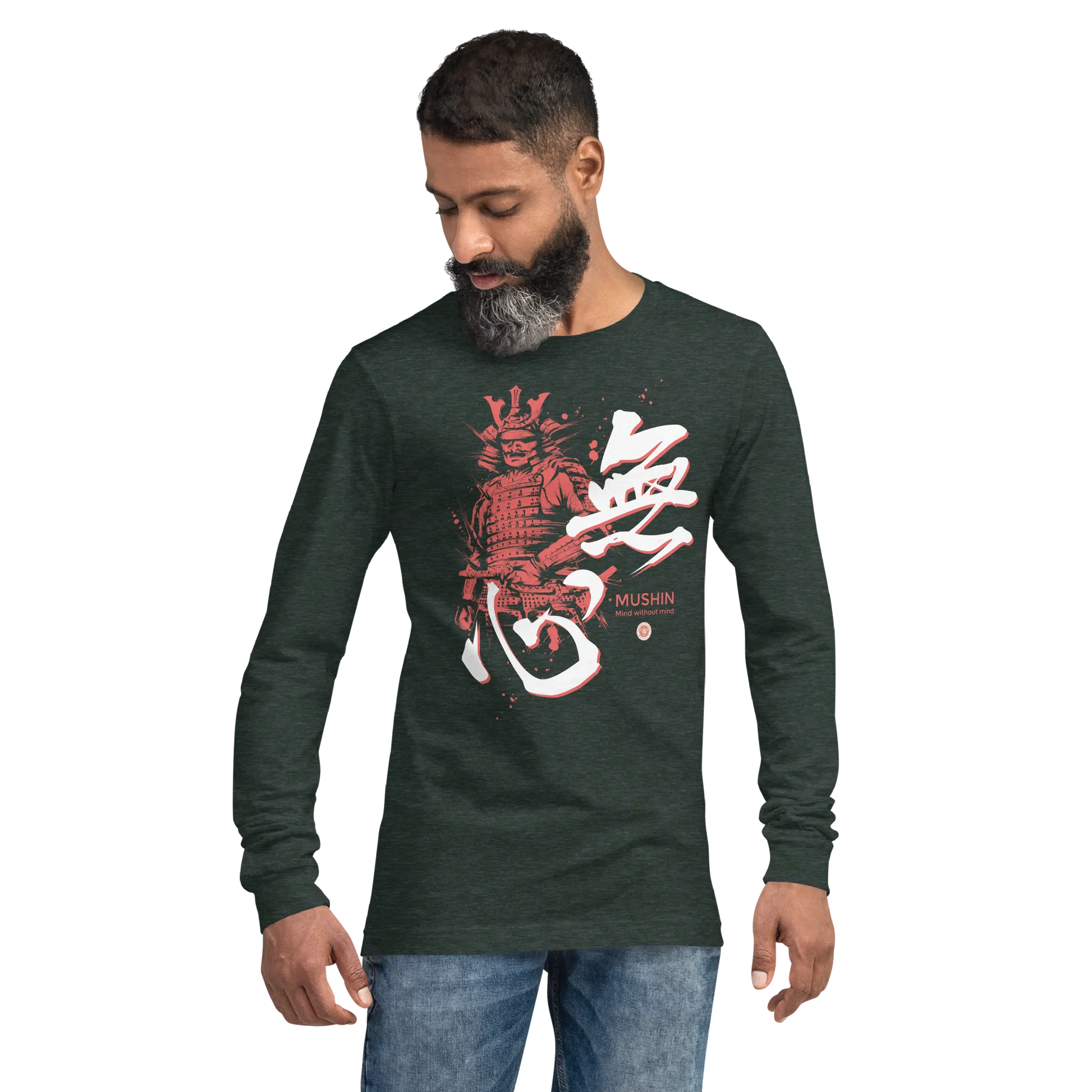 Mushin Japanese Kanji Calligraphy Unisex Long Sleeve Tee - Samurai Original